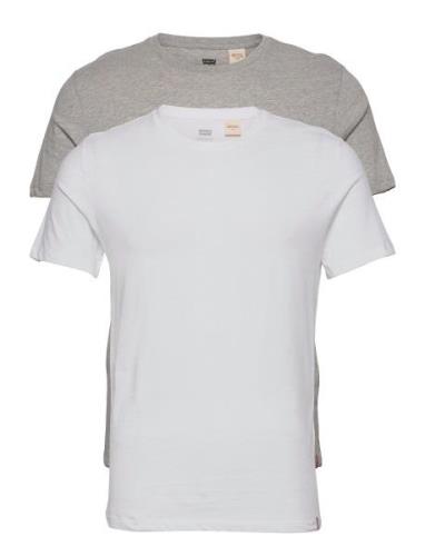 Slim 2Pk Crewneck 1 2 Pack Sli Tops T-shirts Short-sleeved White LEVI´...