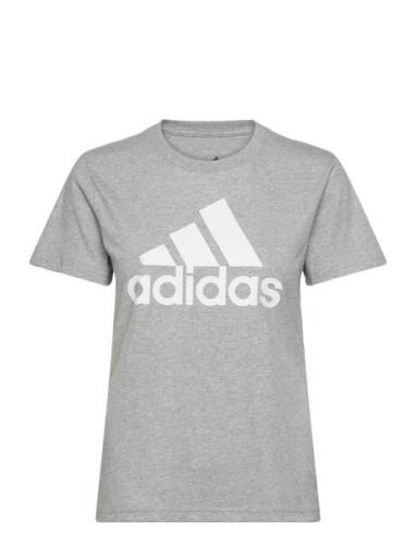 Essentials Logo T-Shirt Sport T-shirts & Tops Short-sleeved Grey Adida...