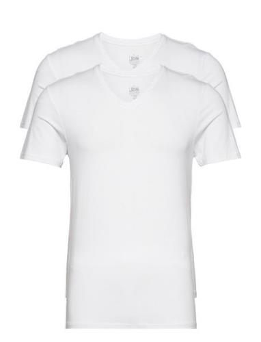 Jbs 2-Pack V-Neck Bamboo Tops T-shirts Short-sleeved White JBS