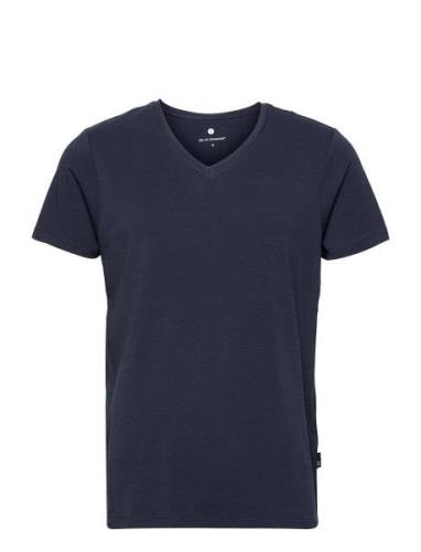 Jbs Of Dk V-Neck Tops T-shirts Short-sleeved Blue JBS Of Denmark