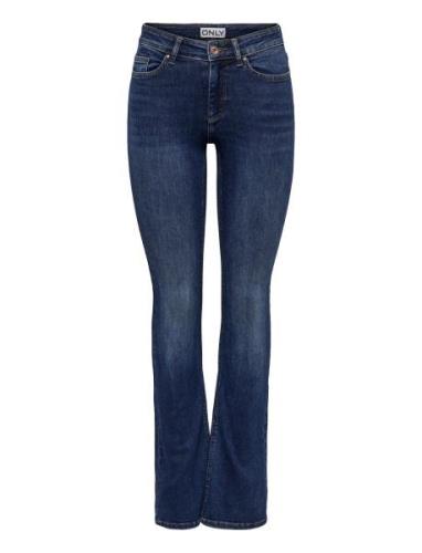 Onlblush Mid Flared Dnm Tai021 Noos Bottoms Jeans Flares Blue ONLY