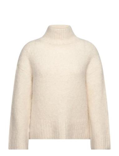 Slfgabella Ls Knit High-Neck W Tops Knitwear Turtleneck Cream Selected...