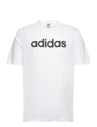 M Lin Sj T Sport T-shirts Short-sleeved White Adidas Sportswear