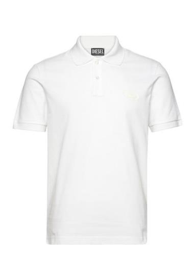 T-Smith-G4 Polo Shirt Tops Polos Short-sleeved White Diesel