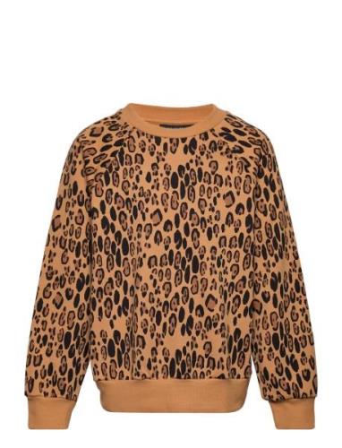 Basic Leopard Sweatshirt Tops Sweat-shirts & Hoodies Sweat-shirts Brow...