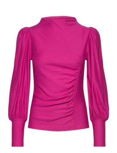 Rifagz Puff Blouse Tops Blouses Long-sleeved Pink Gestuz
