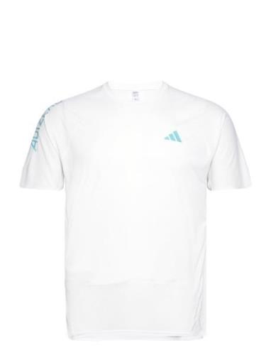 Adizero Tee M Sport T-shirts Short-sleeved White Adidas Performance