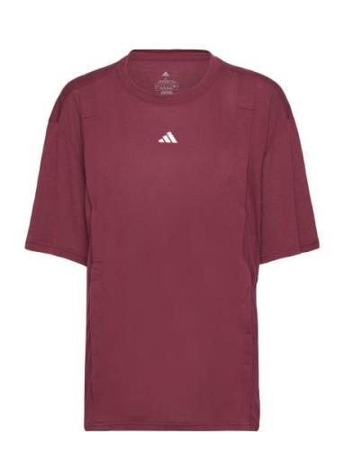 Tr-Es Mat T Sport T-shirts & Tops Short-sleeved Burgundy Adidas Perfor...