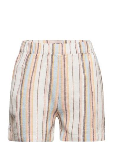 Kogcaro Linen Bl Pull-Up Shorts Pnt Bottoms Shorts Multi/patterned Kid...