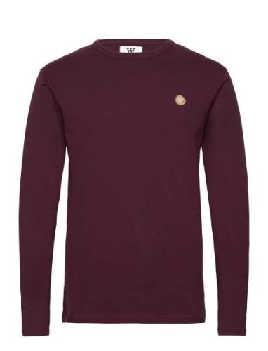 Mel Long Sleeve Gots Tops T-shirts Long-sleeved Burgundy Double A By W...