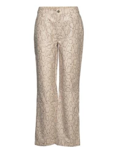 Paomirs Pant Bottoms Trousers Wide Leg Beige Résumé