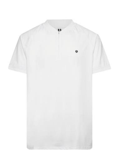 Ace Performance Zip Polo Sport T-shirts Short-sleeved White Björn Borg
