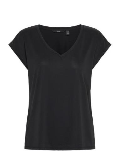 Vmfilli Ss V-Neck Tee Ga Noos Tops T-shirts & Tops Short-sleeved Black...