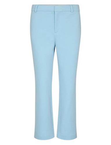 Cella Pique Pant Bottoms Trousers Straight Leg Blue MOS MOSH