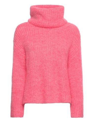 Florabel-M Tops Knitwear Turtleneck Pink MbyM