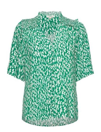 Lily Tops Blouses Short-sleeved Green SUNCOO Paris
