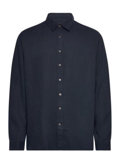Slhregowen-Jobo Tencel Shirt Ls Tops Shirts Casual Blue Selected Homme