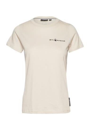 W Gale Logo Tee Sport T-shirts & Tops Short-sleeved Beige Sail Racing