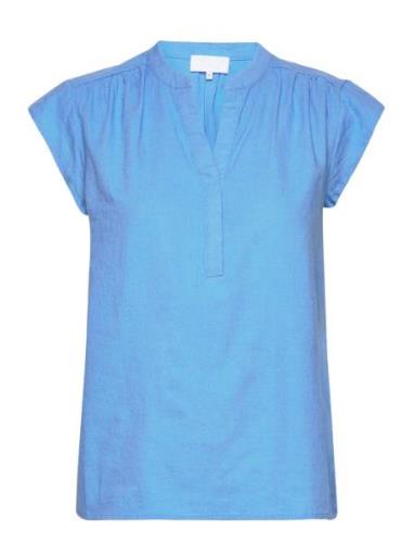 Lr-Naja Tops Blouses Short-sleeved Blue Levete Room