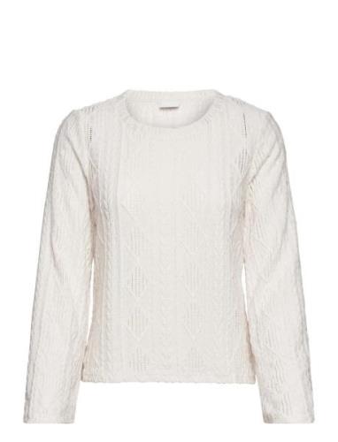 Visindy L/S Top Tops Blouses Long-sleeved White Vila