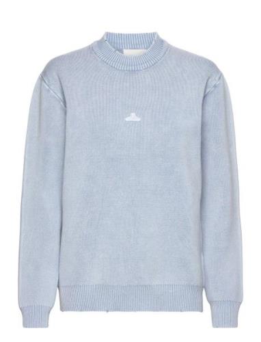 W. Hanger Knit Crew Tops Sweat-shirts & Hoodies Sweat-shirts Blue HOLZ...