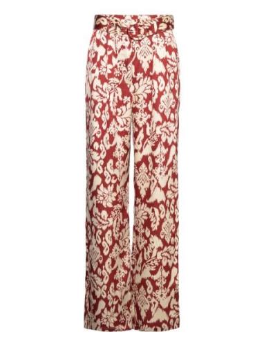 Printed Culottes Bottoms Trousers Wide Leg Red Mango