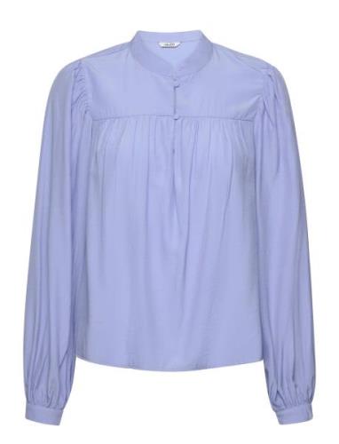 Keli-M Tops Blouses Long-sleeved Blue MbyM