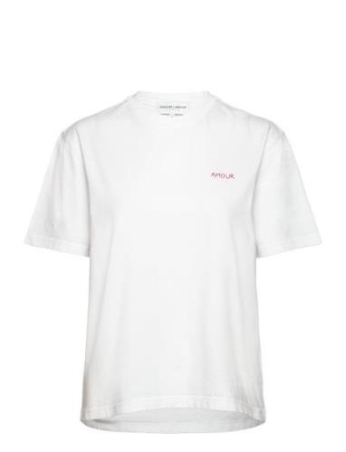 Popincourt Amour/Gots Tops T-shirts & Tops Short-sleeved White Maison ...