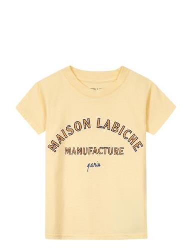 Leon Manufacture Tops T-shirts Short-sleeved Yellow Maison Labiche Par...