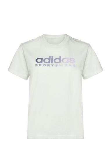 W Lin Spw Gt Sport T-shirts & Tops Short-sleeved Green Adidas Sportswe...