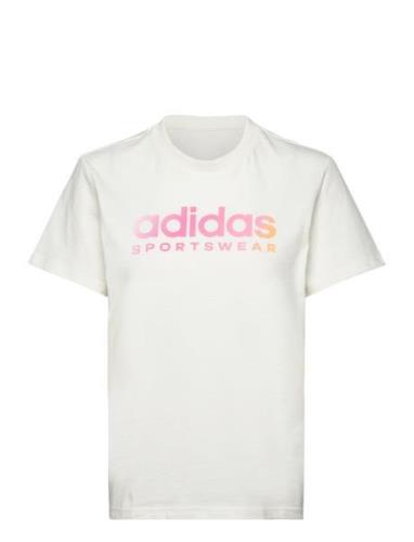 W Lin Spw Gt Sport T-shirts & Tops Short-sleeved White Adidas Sportswe...