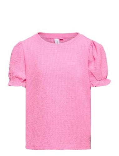 Vmkassi Ss Top Wvn Girl Tops T-shirts Short-sleeved Pink Vero Moda
