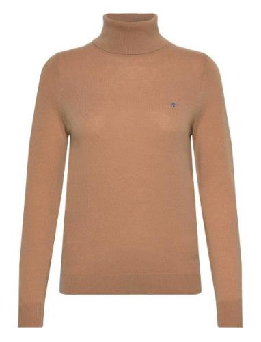 Extrafine Rollneck Tops Knitwear Turtleneck Khaki Green GANT