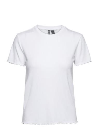 Pcnicca Ss O-Neck Top Noos Tops T-shirts & Tops Short-sleeved White Pi...