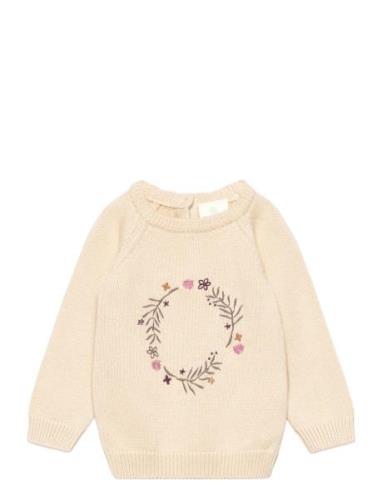 Pullover Knit Tops Knitwear Pullovers Cream En Fant