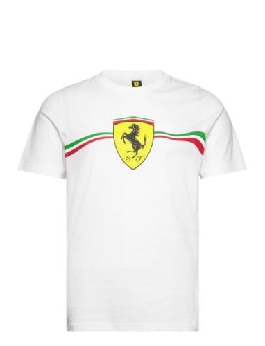 Ferrari Race Big Shield Heritage Sport T-shirts Short-sleeved White PU...