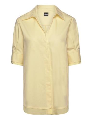 Backeta Tops Shirts Long-sleeved Yellow BOSS
