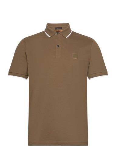 Passertip Tops Polos Short-sleeved Khaki Green BOSS