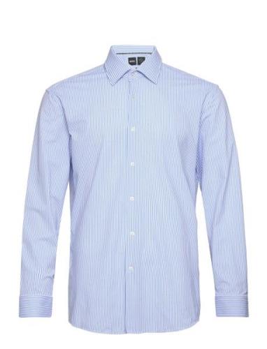 P-Hank-Kent-C1-222 Tops Shirts Business Blue BOSS