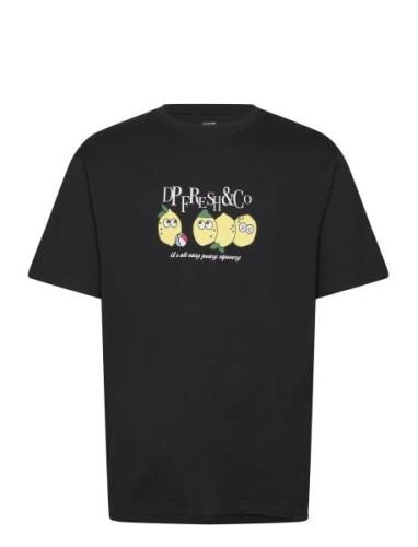 Dplemon Fresh Tee Tops T-shirts Short-sleeved Black Denim Project