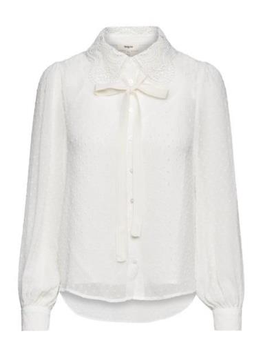 Lovely Tops Blouses Long-sleeved White SUNCOO Paris