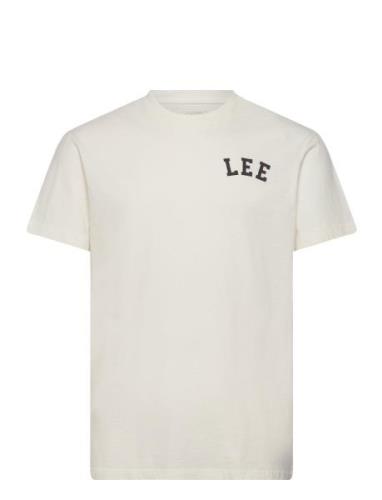 Ss Tee Tops T-shirts Short-sleeved Cream Lee Jeans