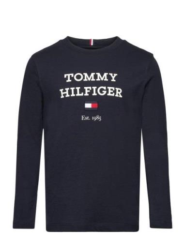 Th Logo Tee L/S Tops T-shirts Long-sleeved T-shirts Navy Tommy Hilfige...
