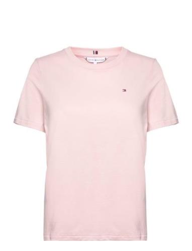 Modern Regular C-Nk Ss Tops T-shirts & Tops Short-sleeved Pink Tommy H...