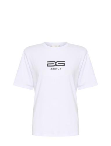 Samurillygz P Tee Tops T-shirts & Tops Short-sleeved White Gestuz