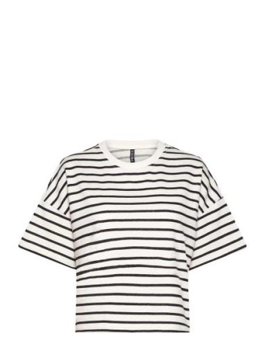 Pcchilli Summer 2/4 Sweat Stripe Noos Bc Tops T-shirts & Tops Short-sl...