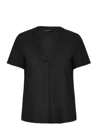 Vmmymilo Ss V-Neck Top Wvn Ga Tops T-shirts & Tops Short-sleeved Black...