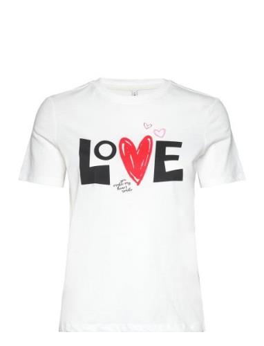 Onlloovi Life Reg S/S Valtine Topbox Jrs Tops T-shirts & Tops Short-sl...