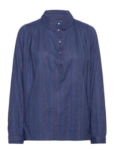 Lari Shirt Tops Shirts Long-sleeved Blue Lollys Laundry