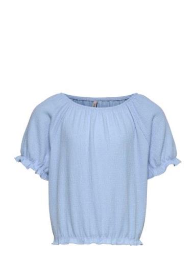 Kognew Naya S/S Top Jrs Tops T-shirts Short-sleeved Blue Kids Only